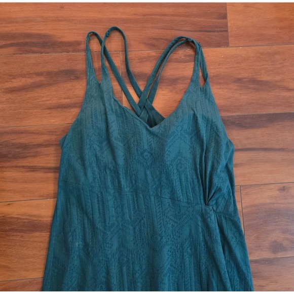 Athleta Textured Crisscross Double Strap Maxi Dress Women's Size Small 57" Long - Picture 3 of 6
